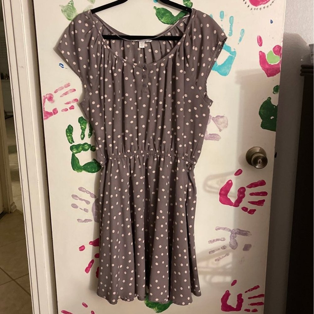 Polka dotted plus dress